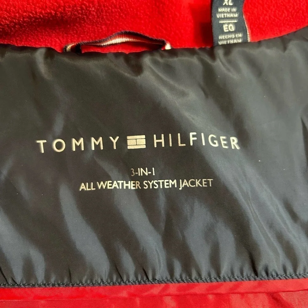 Tommy Hilfiger Jacket Womens XL Blue Quilted Water Repellent Full Zip Jacket‎